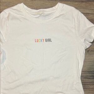 Copper Key White 'Lucky Girl' Tee